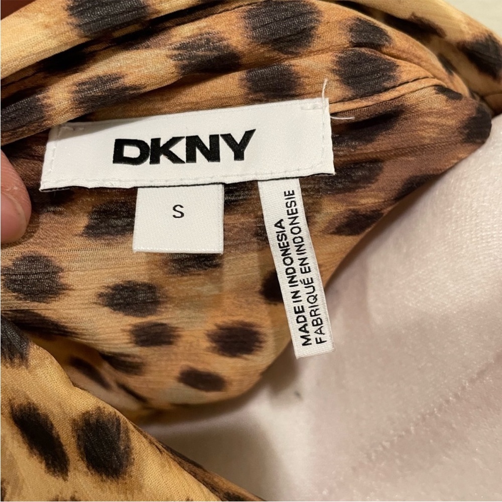 Dkny Leopard Print Button-Down Blouse Women’s Sma… - image 6